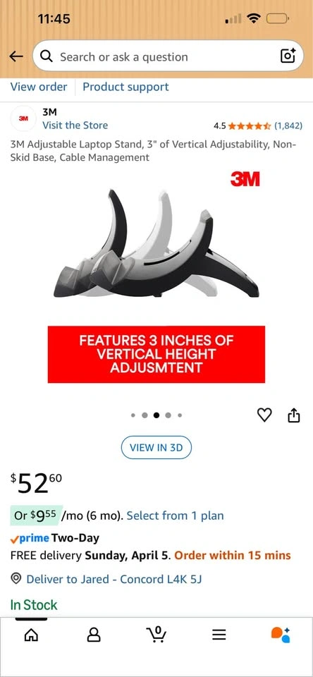 3M Adjustable Laptop Stand - photo 3