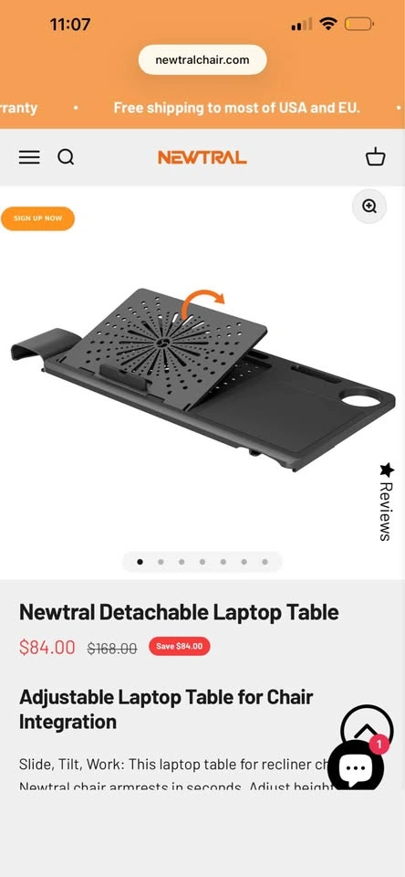 Newtral Detachable Laptop Table - photo 4