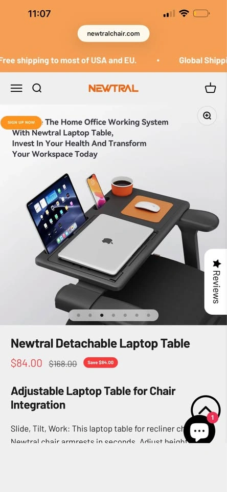 Newtral Detachable Laptop Table - photo 5