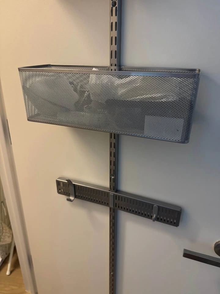 Container Store Elfa Utility Large Over the Door Rack Grey - photo 2