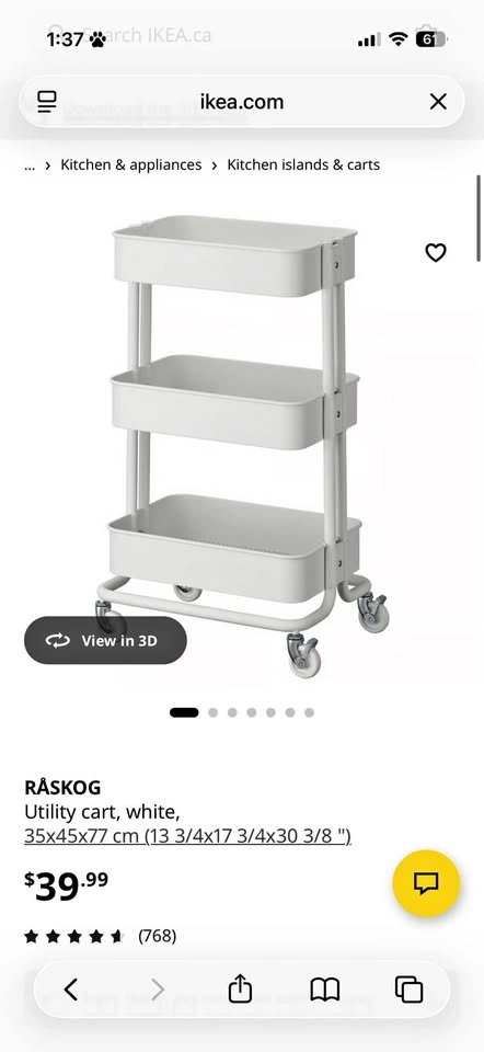 Ikea cart with wheels