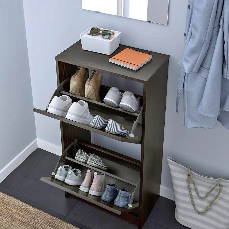 IKEA BISSA Shoe Cabinet Black/Brown – NEW IN BOX