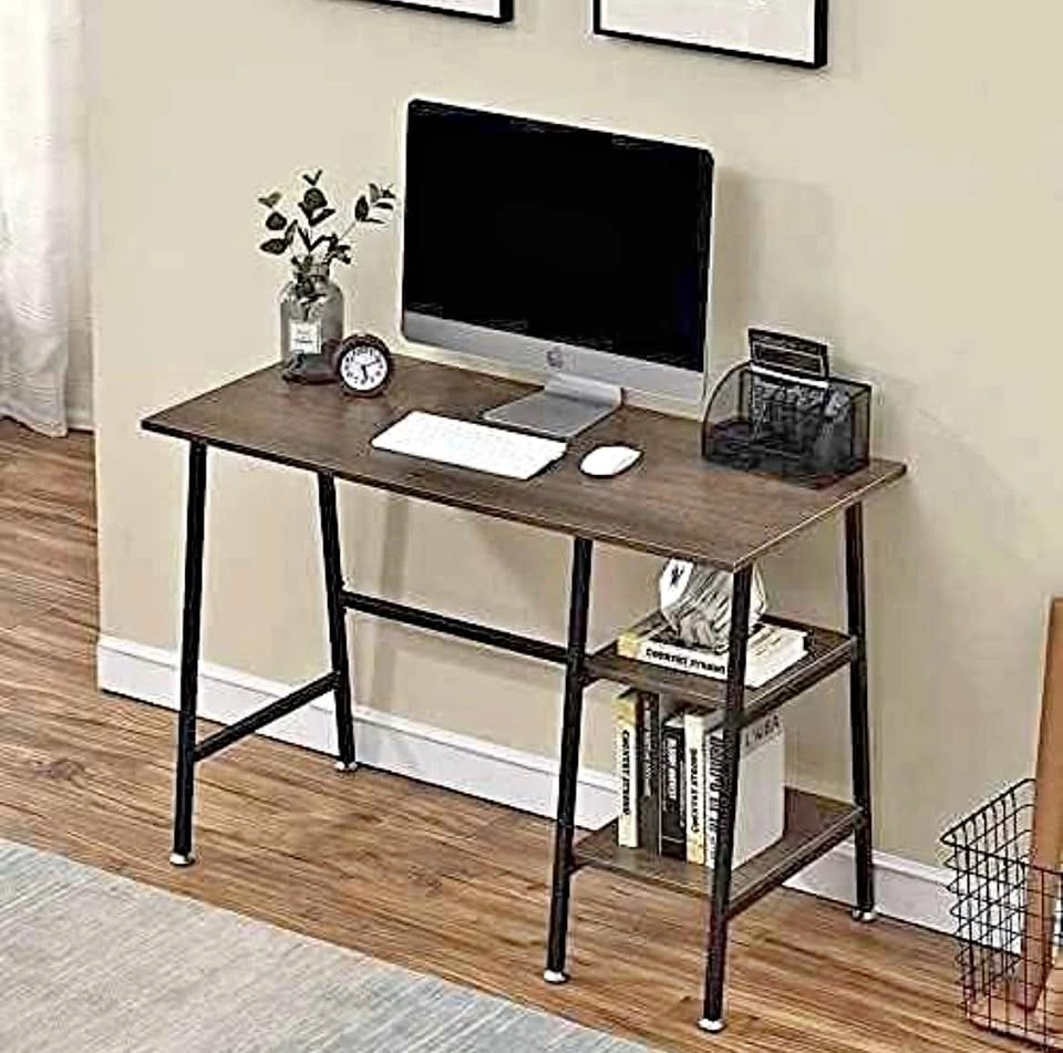 Brown and Black Wooden Office Desk