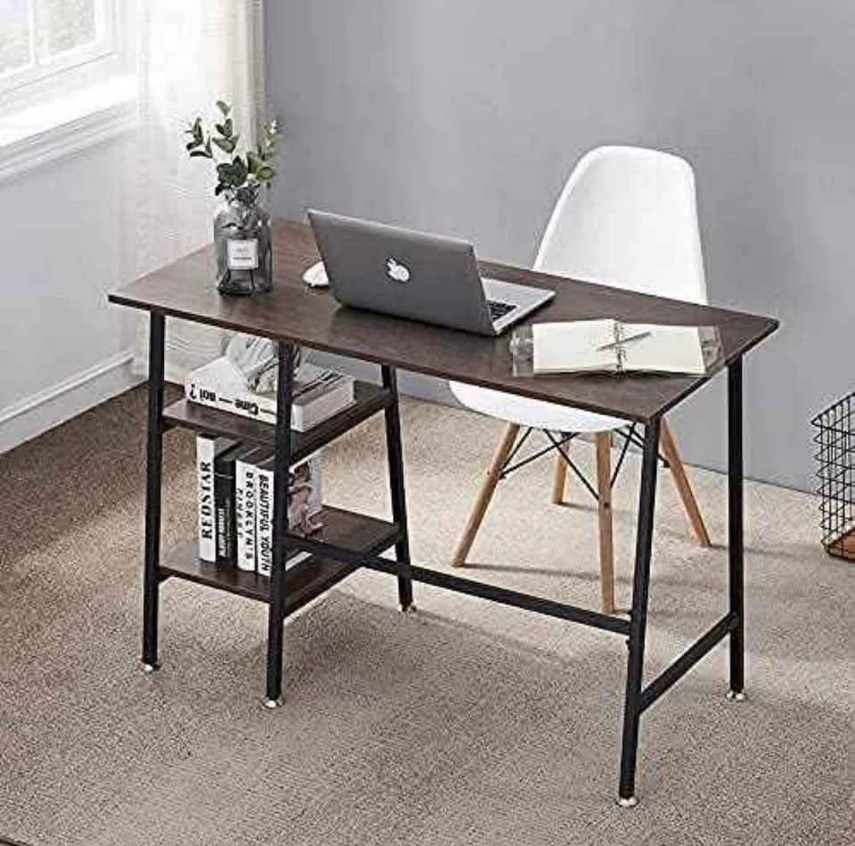 Brown and Black Wooden Office Desk - photo 2