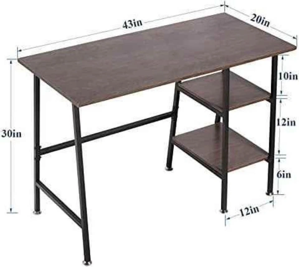 Brown and Black Wooden Office Desk - photo 3