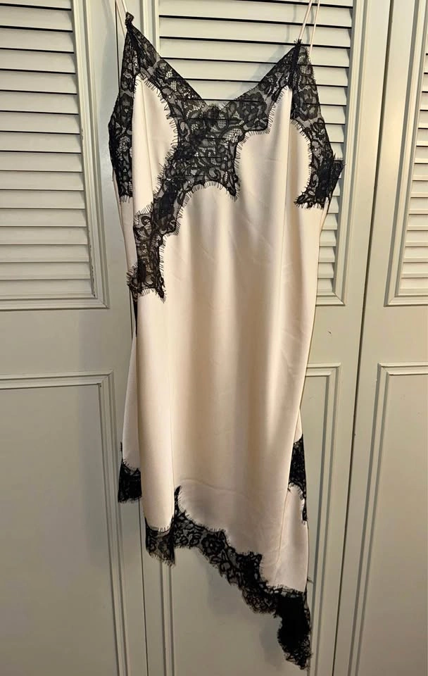 Zara Asymmetrical Lace Dress - Size L