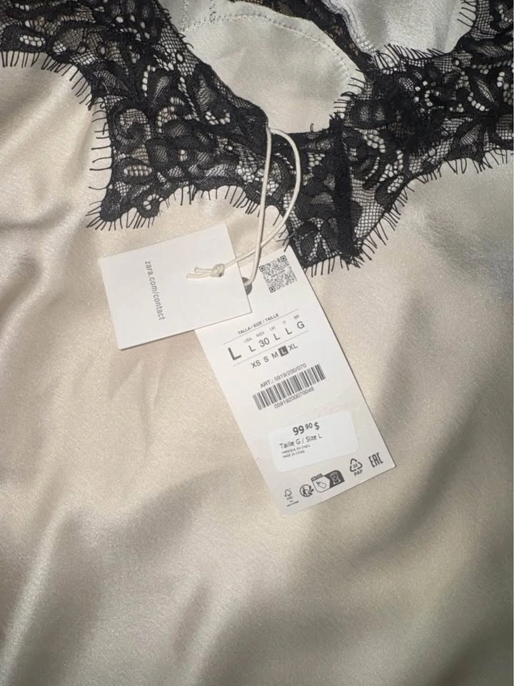 Zara Asymmetrical Lace Dress - Size L - photo 2