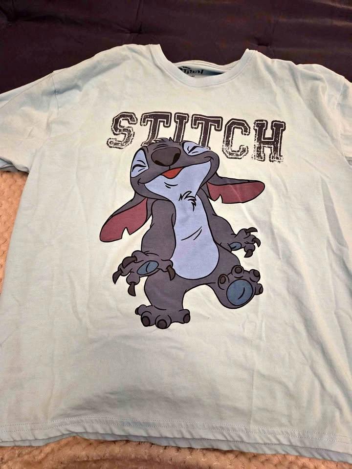 Light Blue Disney Stitch T-Shirt Size L