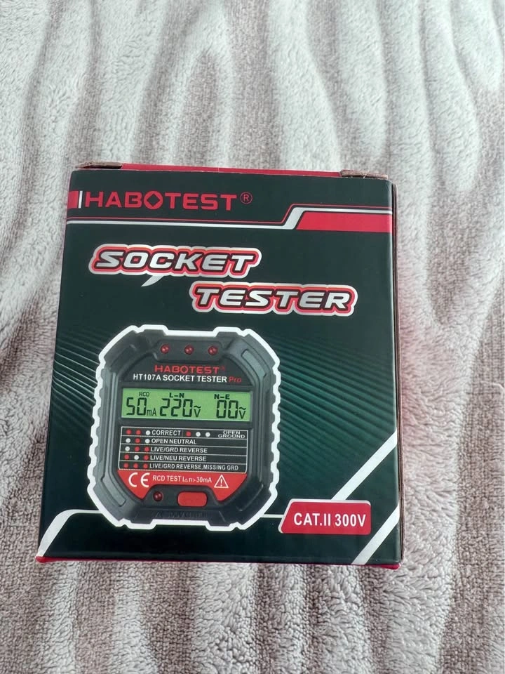 HABOTEST GFCI Outlet Tester with Voltage Display HT107B - photo 2