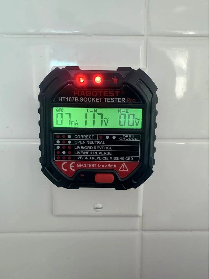 HABOTEST GFCI Outlet Tester with Voltage Display HT107B - photo 4