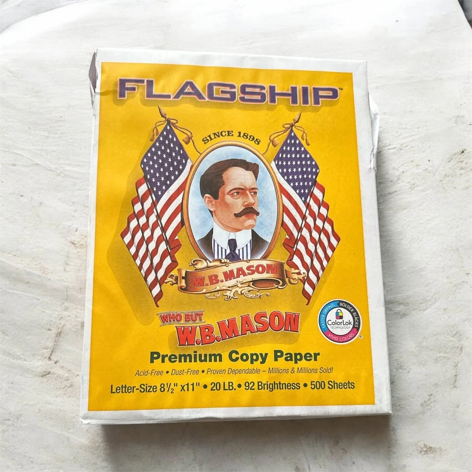 Flagship W.B. Mason Copy Paper, 92 Bright, 20 lb., 500/RM