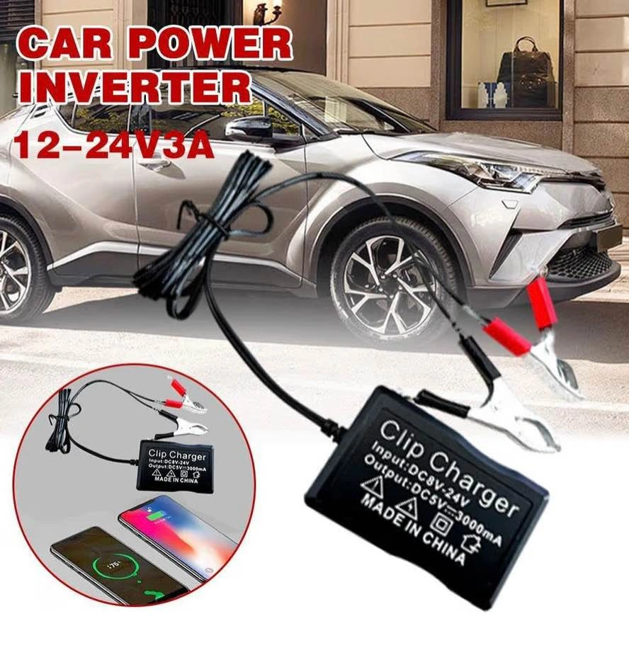 3 USB Clip Car Chargers 12-24V 3A - photo 2