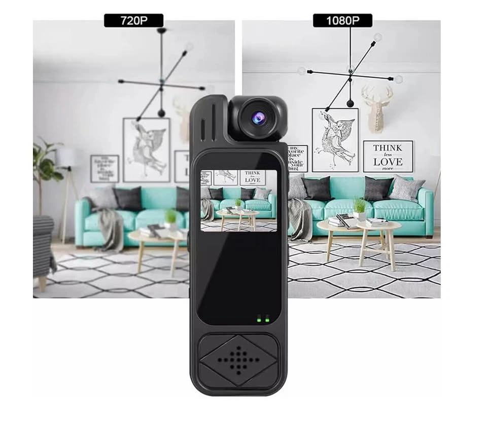 Mini Body Camera w/ 180° Rotating Lens, HD Night Vision, 128GB C - photo 4