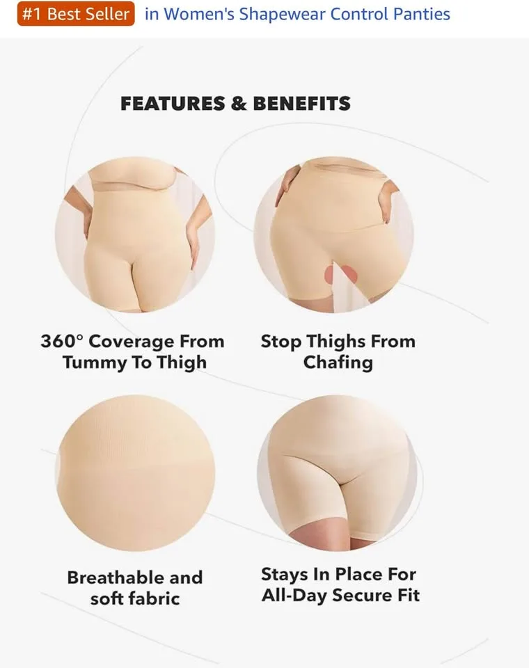 Shapermint High-Waisted Shaper Shorts image indicator(6)