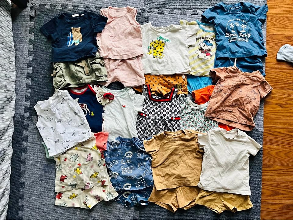 Baby girl boy summer clothes set Korean style