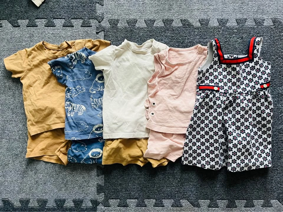 Baby girl boy summer clothes set Korean style - photo 2