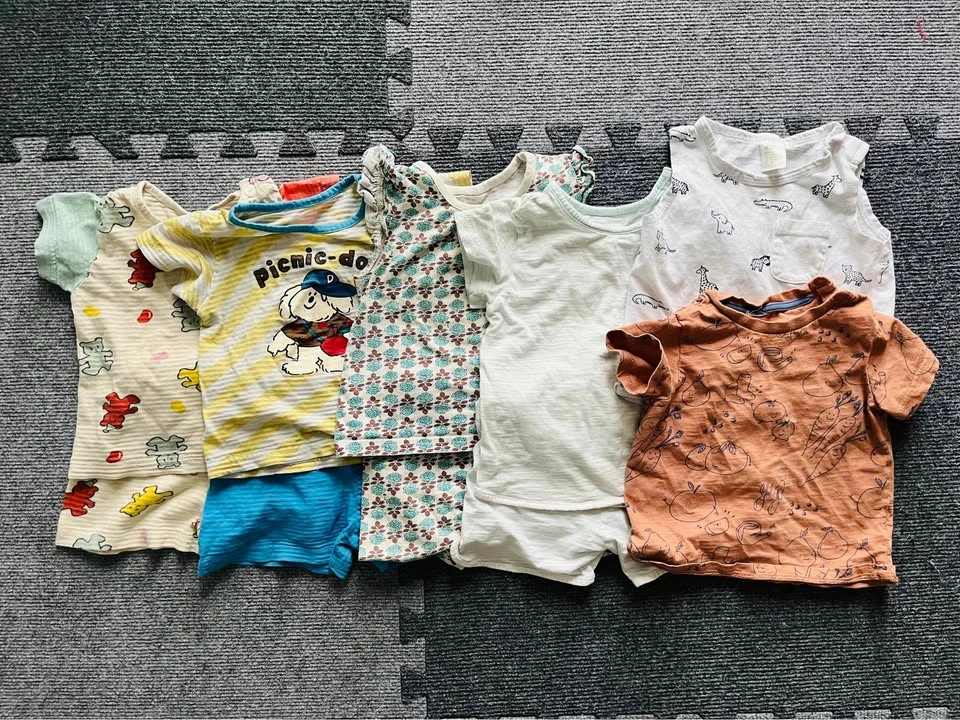 Baby girl boy summer clothes set Korean style - photo 3