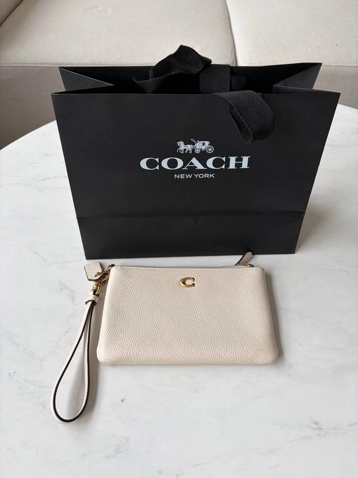 Beige Coach Wristlet - photo 4