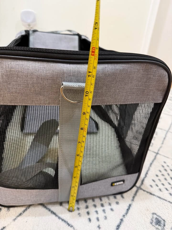 Gray Soft-Sided Pet Carrier with Mesh Windows - photo 5