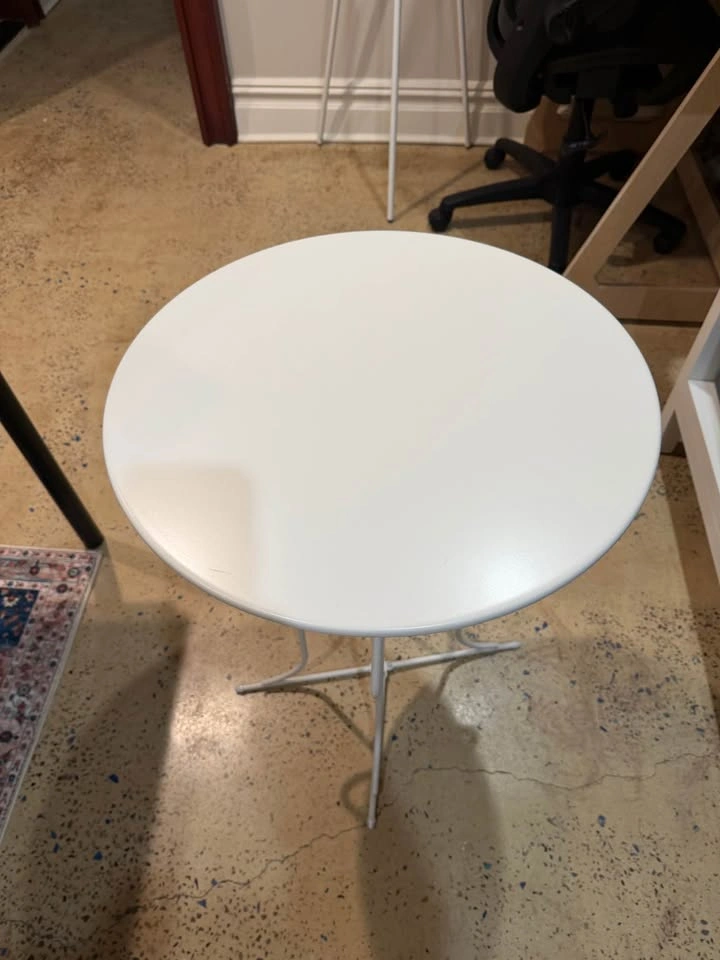 IKEA LÄCKÖ White Round Outdoor/Patio Table - photo 2