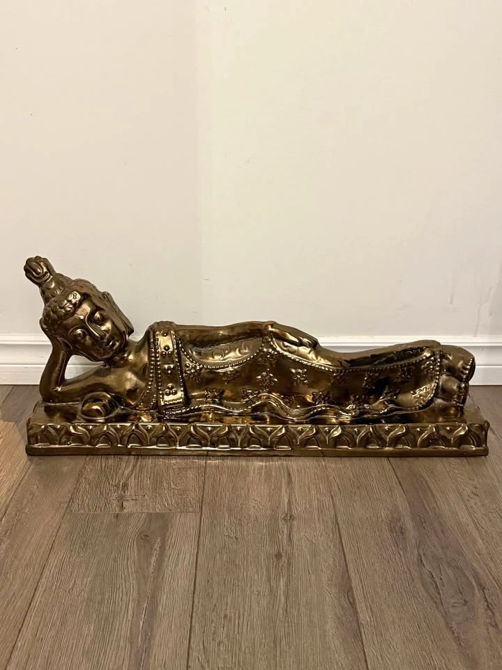 Gold Reclining Buddha Statue – Statement Decor Piece