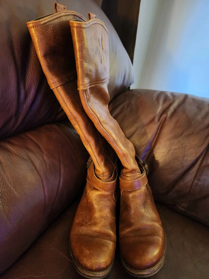 Aldo Cognac Brown Leather Boots - Size 6 - photo 3