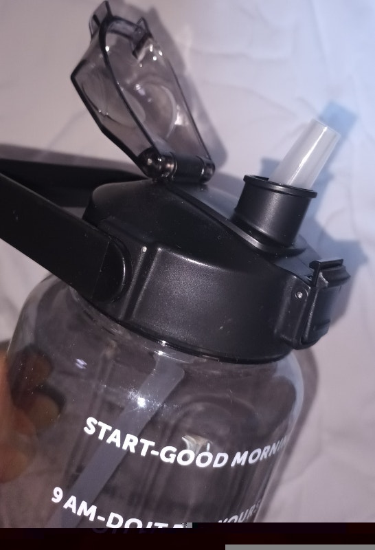NEW Black Motivational 2 Liter Sports Water Bottle - photo 5
