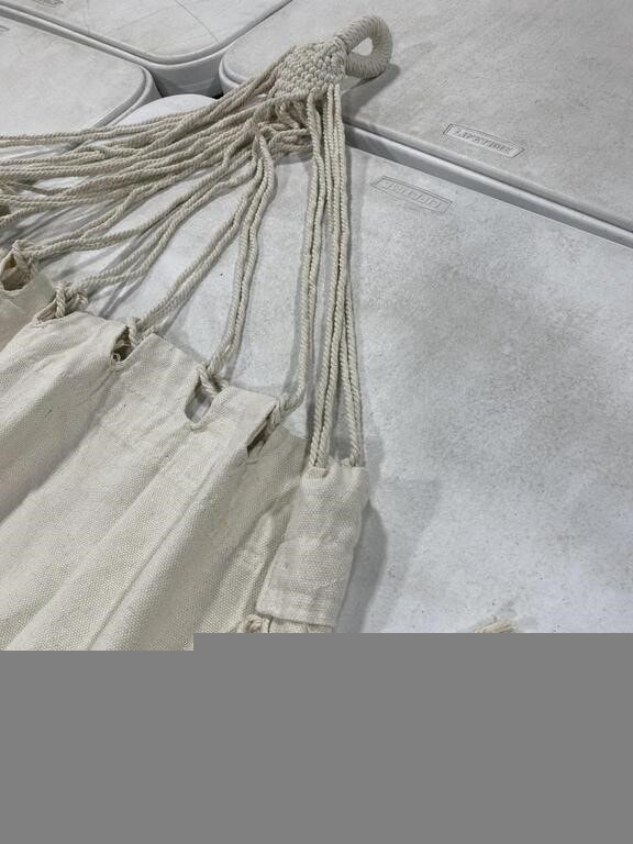 White Hammock with Fringe and Loops 4x9' - photo 3