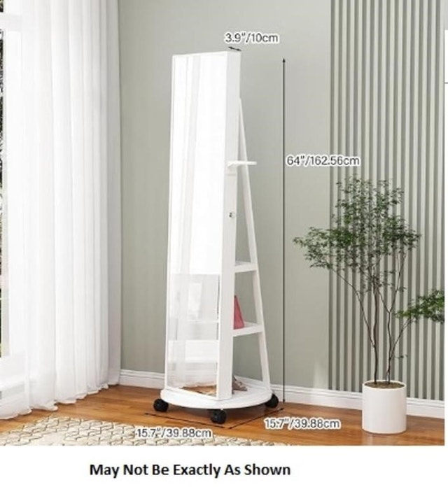 NEW FOESINU Jewelry Armoire with Full Length Mirror