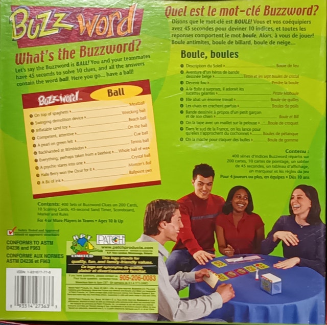 4 Family Board Games - Buzz Word, TriBond, Three for All, Blurt - photo 5