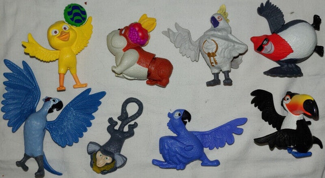Qty 8 Rio Movie Interactive Toys Figures & Book