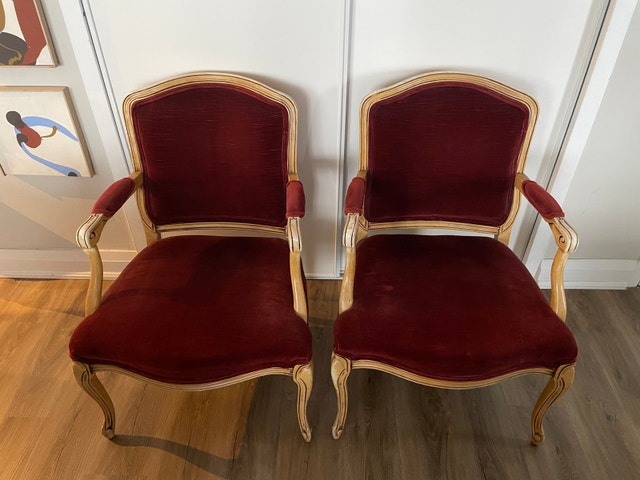 Vintage Louis XV Chairs (Pair)