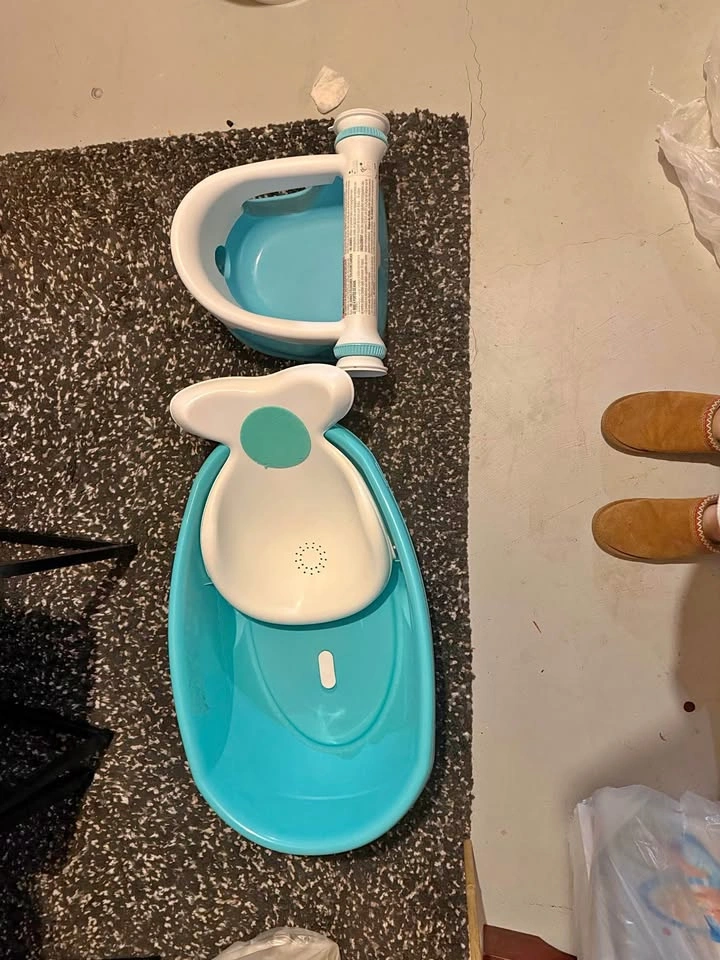 Baby Bath Set - Turquoise Tub with Infant Seat
