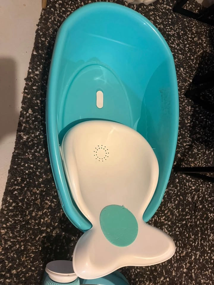 Baby Bath Set - Turquoise Tub with Infant Seat - photo 3