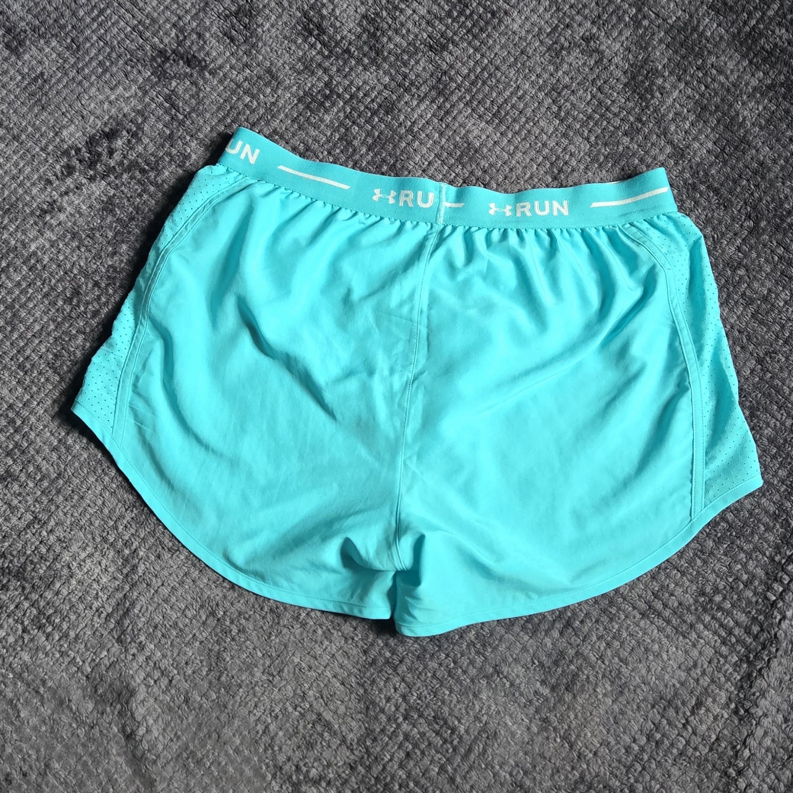 Under Armour HeatGear Fly-By Running Shorts Aqua Blue Women's Me - photo 5