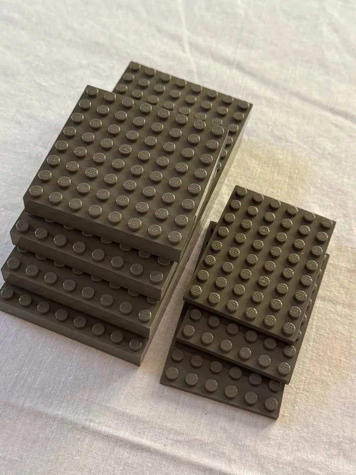 LEGO Dark Grey Baseplates Assorted Sizes (7 pc) - photo 3