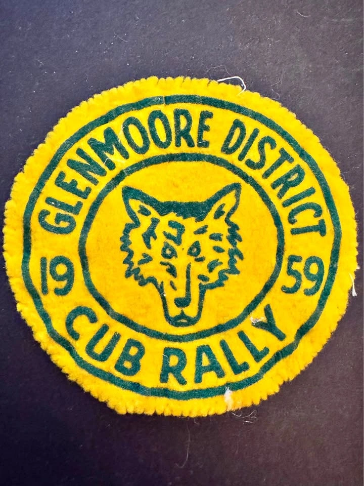 Felt Patch 1959 Wolf Cubs Glenmoore District Pennsylvania Vintag