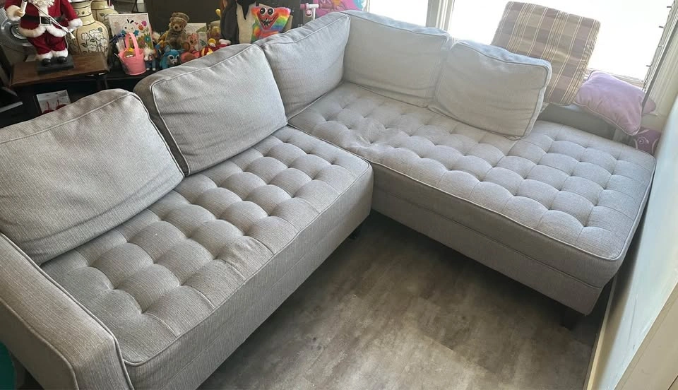 L-shaped couch gray - photo 2