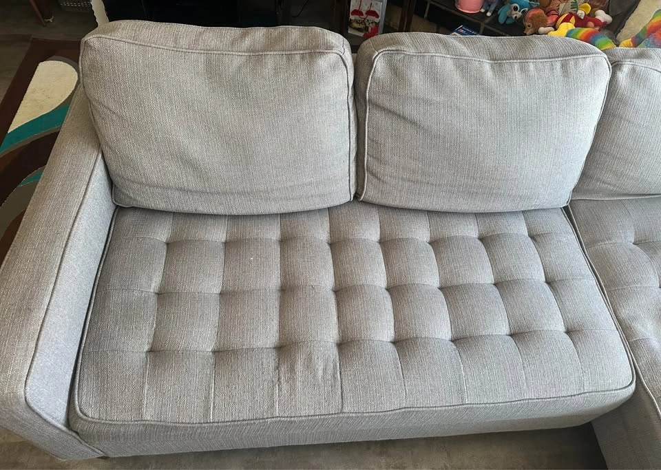 L-shaped couch gray - photo 3