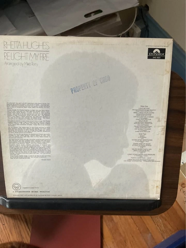 RHETTA HUCHES 1969 LP, Light My Fire. ***RARE*** - photo 2