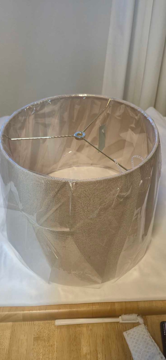 Linen looking Lamp shade, small rip