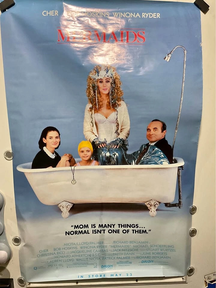 MERMAIDS 1990 Movie Poster - Cher, Winona Ryder