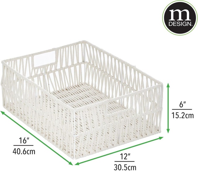 3 NEW mDesign Metal Wire Macrame Baskets - photo 2