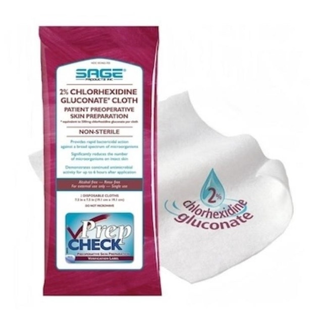 NEW Sealed Sage Antiseptic Body Cleanser Washcloths - 6 Wipes