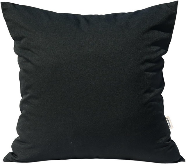 NEW TangDepot Black 20x20" Faux Silk Pillow Sham