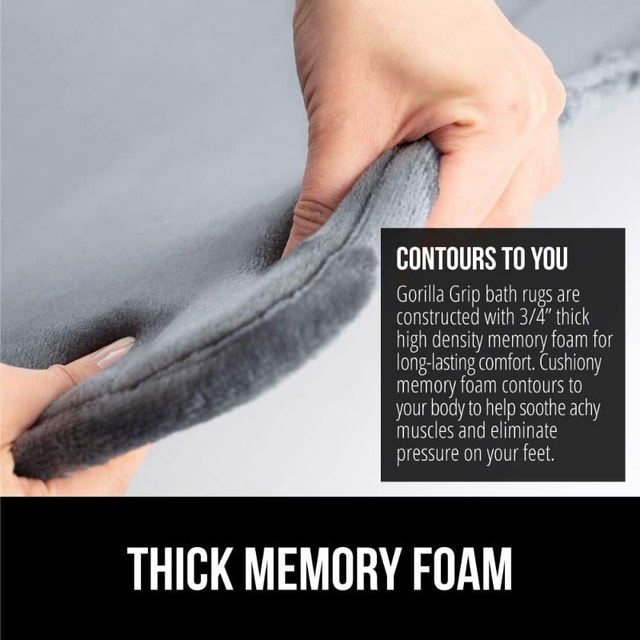 Gorilla Grip Memory Foam Bath Mat 20x30" - New - photo 3