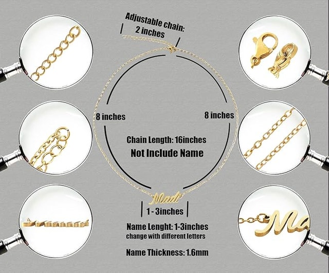 NEW Personalized Name Necklace Custom Jewelry - Harley & Braelyn - photo 3