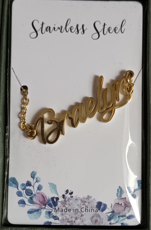 NEW Personalized Name Necklace Custom Jewelry - Harley & Braelyn - photo 4