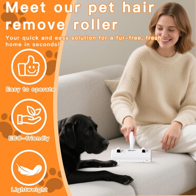 NEW Pet Hair Remover Roller & Grooming Brush (2-in-1) - photo 4