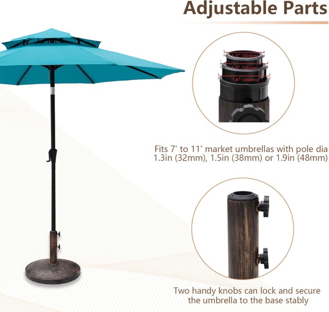 C-Hopetree 42 lb Heavy Duty Patio Umbrella Base